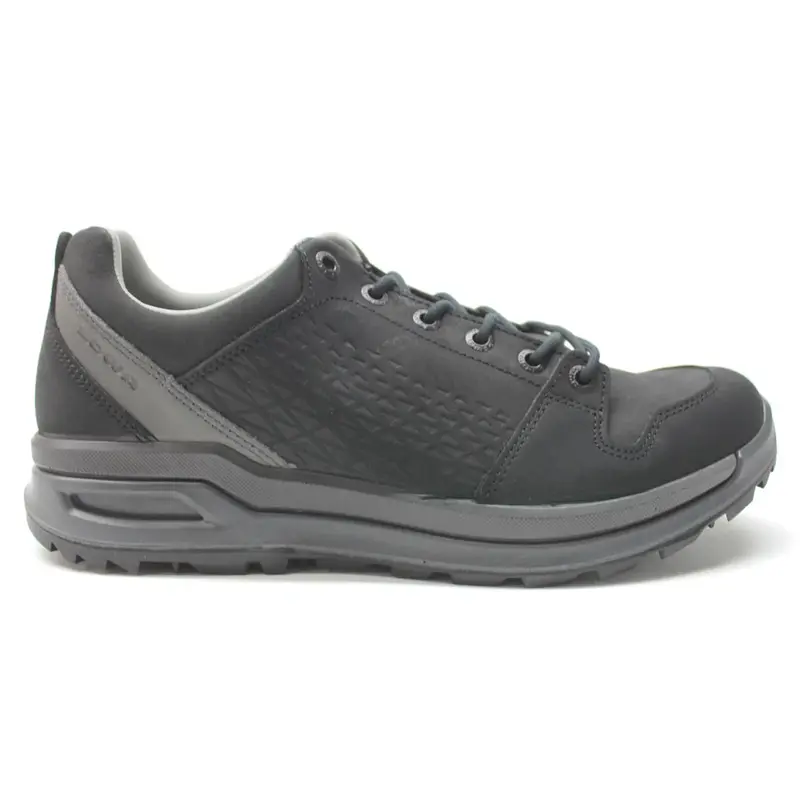Lowa Strato Evo LL Lo Nubuck Leather Men's Lace Up Shoes - Black - Size:US 11.5 Men