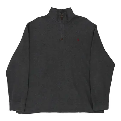 Ralph Lauren 1/4 Zip - XL Grey Cotton