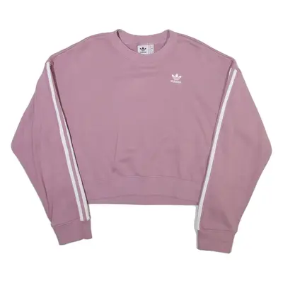 ADIDAS ORIGINALS Womens Sweatshirt Pink Crew Neck UK 12