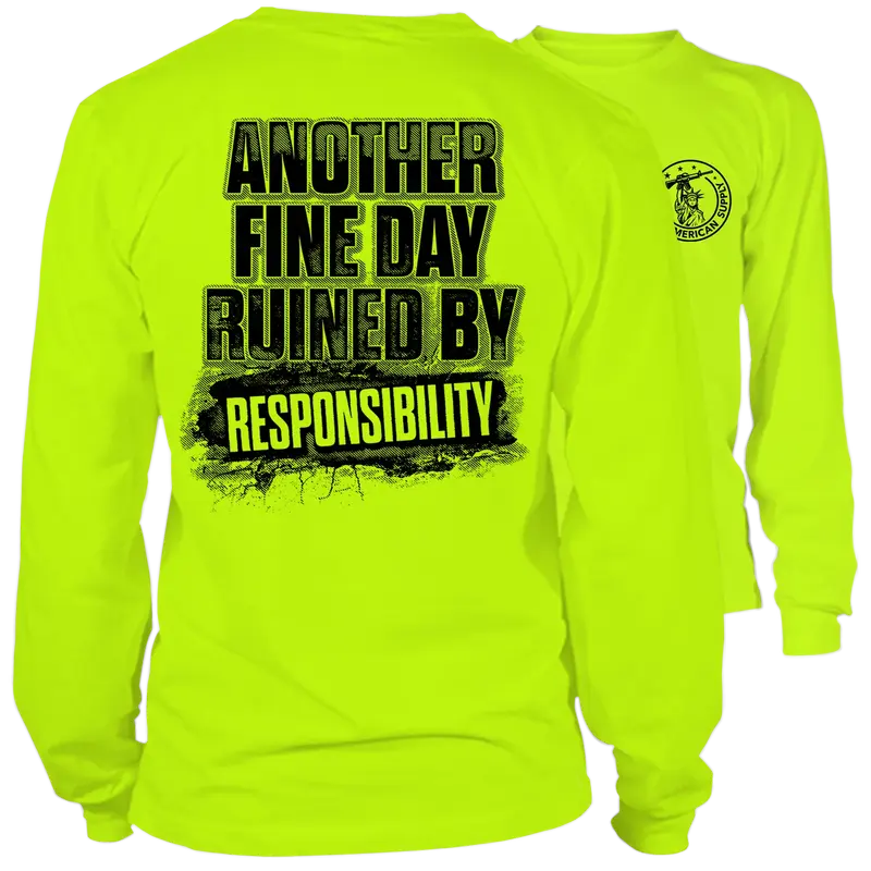 Responsibility - Long Sleeve Hi-Vis T-Shirt