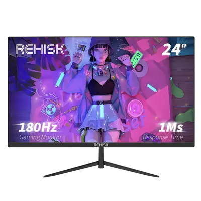 24-Inch  gaming monitor - 180Hz FHD 1080P, 1ms Response Time,  FreeSync Support,   Wall Mount Compatible, High-Performance Ga...