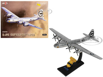 Boeing B-29 Superfortress Bomber Aircraft U.S. Air Force Bockscar with 1/72 Scale Fat Man Bomb Replica 1/144 Diecast Model by...