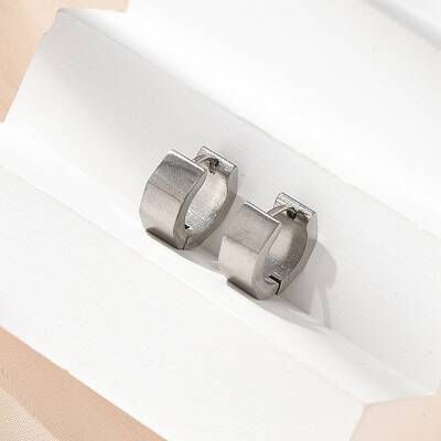 304 Stainless Steel Polishing effect Hoop Earrings