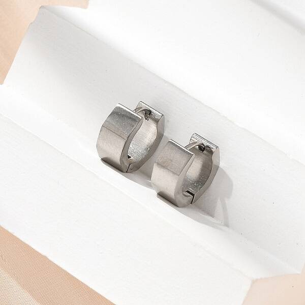 304 Stainless Steel Polishing effect Hoop Earrings