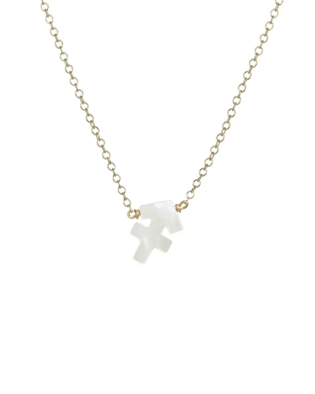 Zodiac Necklace | Metal Color: Gold | Sign: Sagittarius
