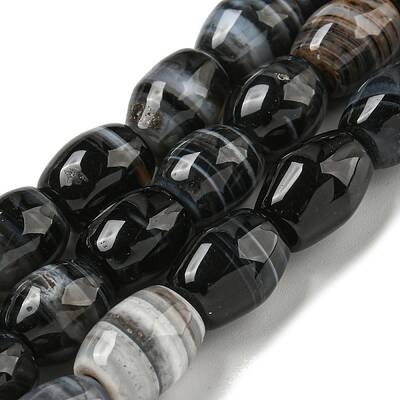 Natural Banded Agate Beads Strands