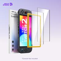 JSAUX 2-Pack Anti-Glare Screen Protector for Nintendo Switch 2, Matte Tempered Glass Protector Easy to Install with Guiding F...