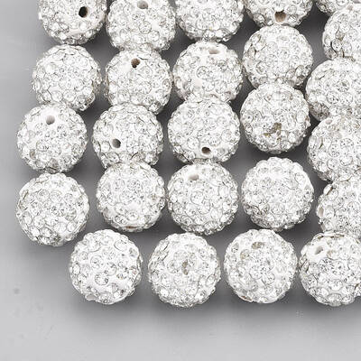 Handmade Polymer Clay Rhinestone Beads