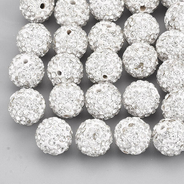 Handmade Polymer Clay Rhinestone Beads