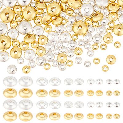160Pcs 10 Style Brass Beads