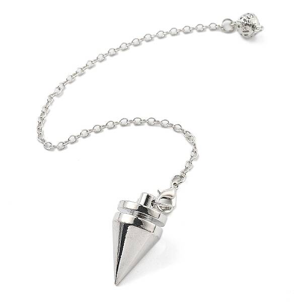 Brass Dowsing Pendulum Big Pointed Cone Pendants