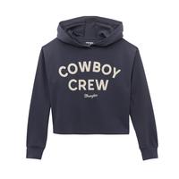 Wrangler Cowboy Crew Long Sleeve Cropped Hoodie