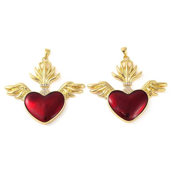Rack Plating Brass Micro Pave Cubic Zirconia Pendants