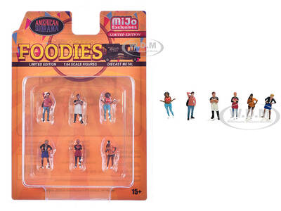 Foodies 6 piece Diecast Figure Set (6 Figures) Limited Edition for 1/64 Scale Models by American Diorama