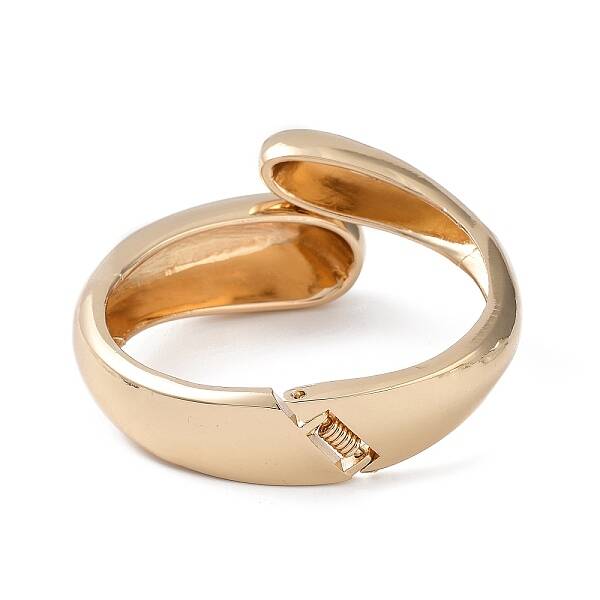 Alloy Teardrop Hinged Cuff Bangles for Women
