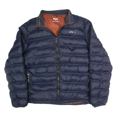 FILA Mens Puffer Jacket Blue 2XL