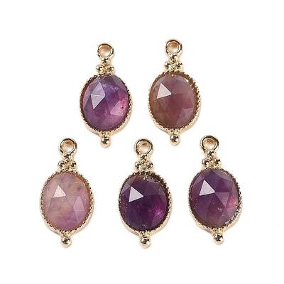 Natural Amethyst Faceted Pendans