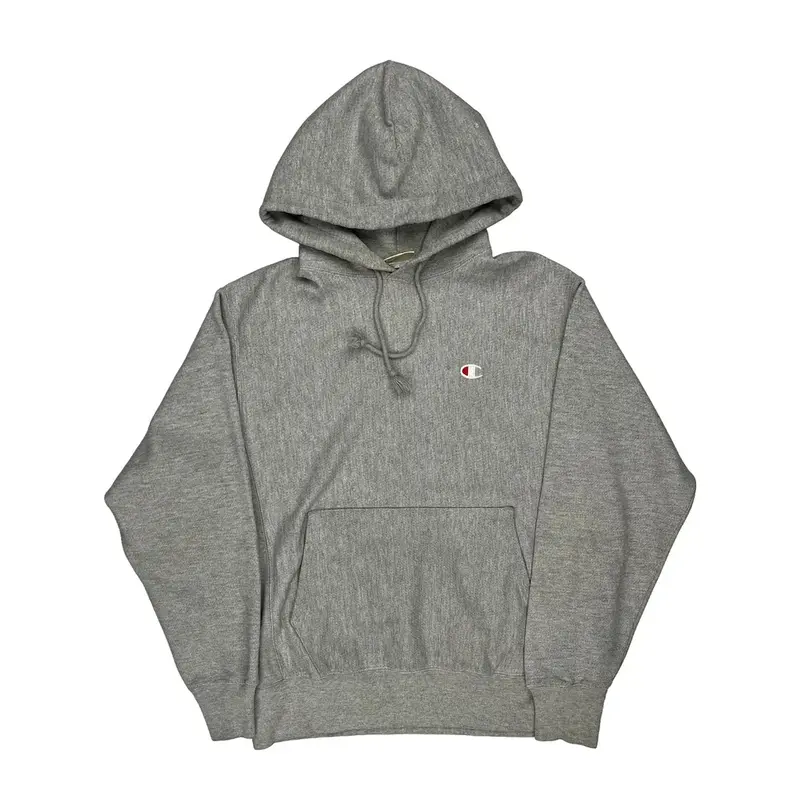 Reverse Weave Champion Hoodie - Medium Grey Cotton Blend