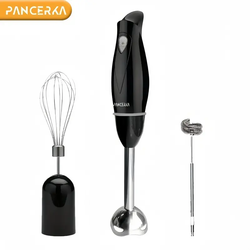 PANCERKA Multifunctional Hand Blender, 1 Count Electric Cooking Bar with Whisk & Milk Frother Attachment, Household Kitchen ...