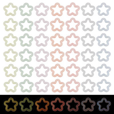 112Pcs 7 Colors Transparent Luminous Acrylic Pendants