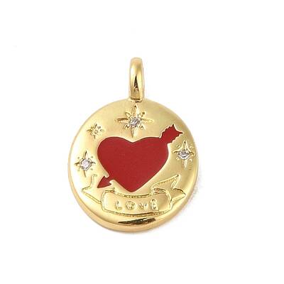 Brass Micro Pave Cubic Zirconia Pendants
