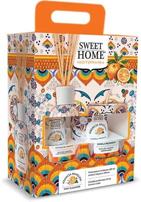 Sweet Home Collection Set Regalo Diffusore Di Aromi Con Candela Navelina Orange