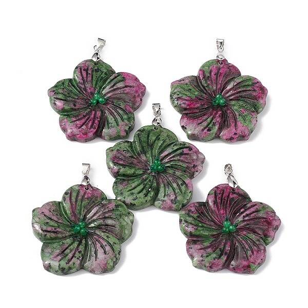 Natural Ruby in Zoisite Big Pendants