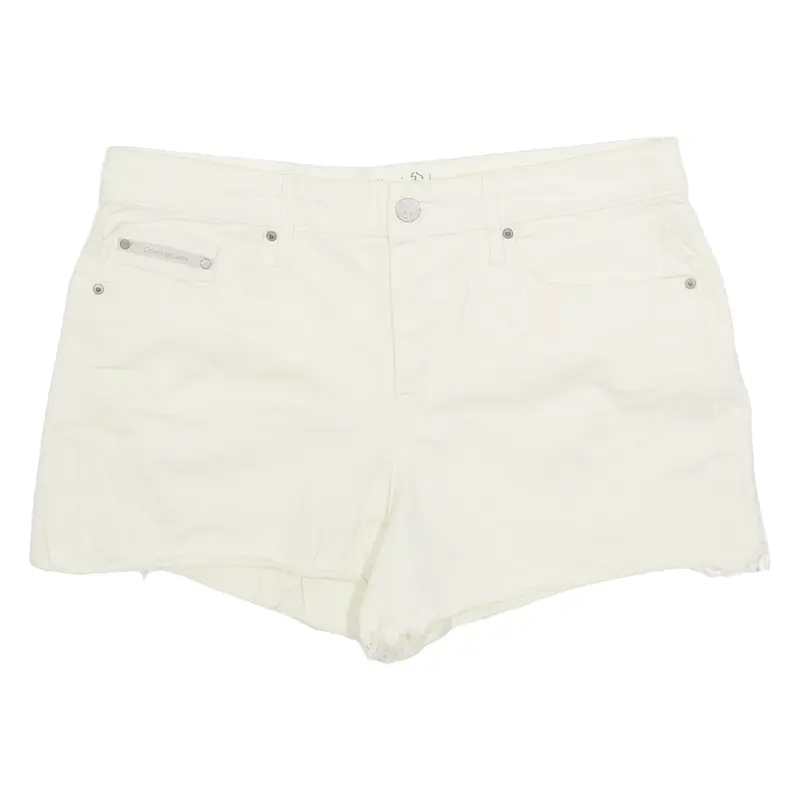 CALVIN KLEIN JEANS Womens Denim Shorts Cream M W32