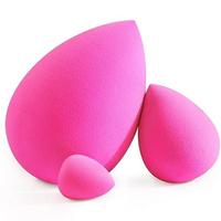 BEAKEY Trio Set: larger, Mini and Standard Makeup Sponges Rose-Red
