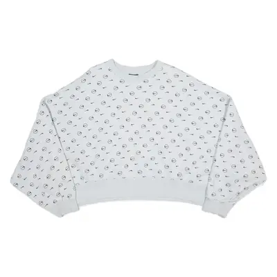 NIKE Womens Sweatshirt White 2XL