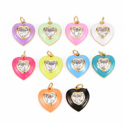 Brass Enamel Pendants