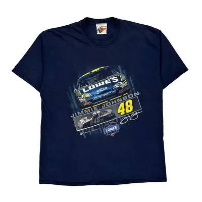 Jimmie Johnson Winners Circle Nascar T-Shirt - XL Navy Cotton