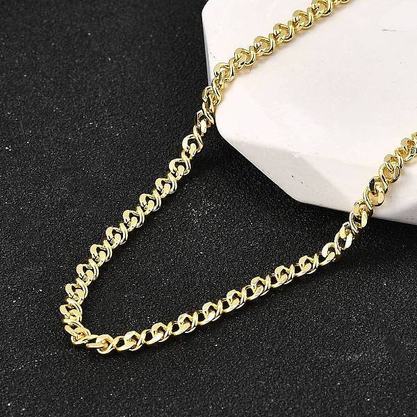 Brass Twisted Chain Necklaces