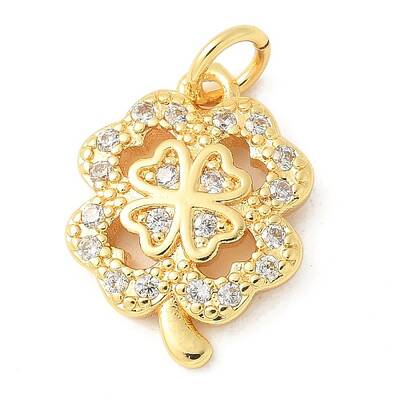 Brass Micro Pave Cubic Zirconia Pendants