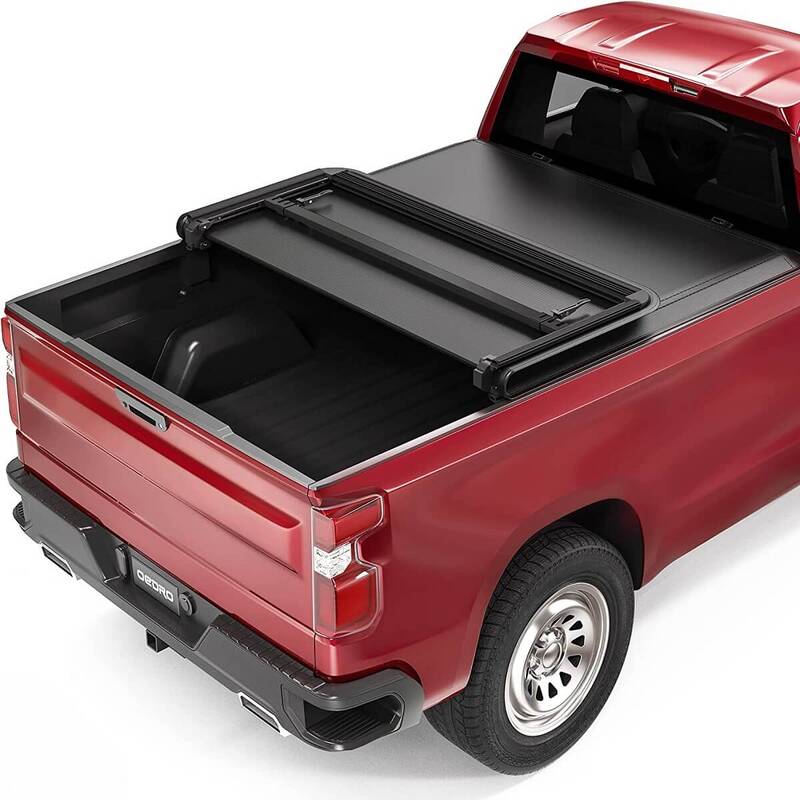 OEDRO® 6.6ft Soft Tri-fold Tonneau Cover for 2019-2025 Chevy Silverado/GMC Sierra 1500 New Body Style w/o Multi-Flex Tailgat...