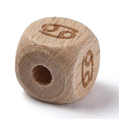 Natural Wood Constellation Beads