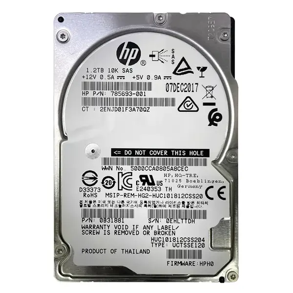HUC101812CSS204 HGST 1.2TB 12Gb/s SAS 10520 2.5-inch 128MB Hard Drive