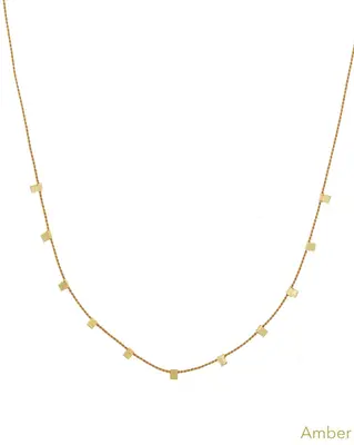 Hilo Necklace | Metal Color: Gold | Color: Amber