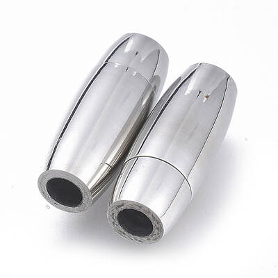 Tarnish Resistant 304 Stainless Steel Magnetic Clasps with Glue-in Ends