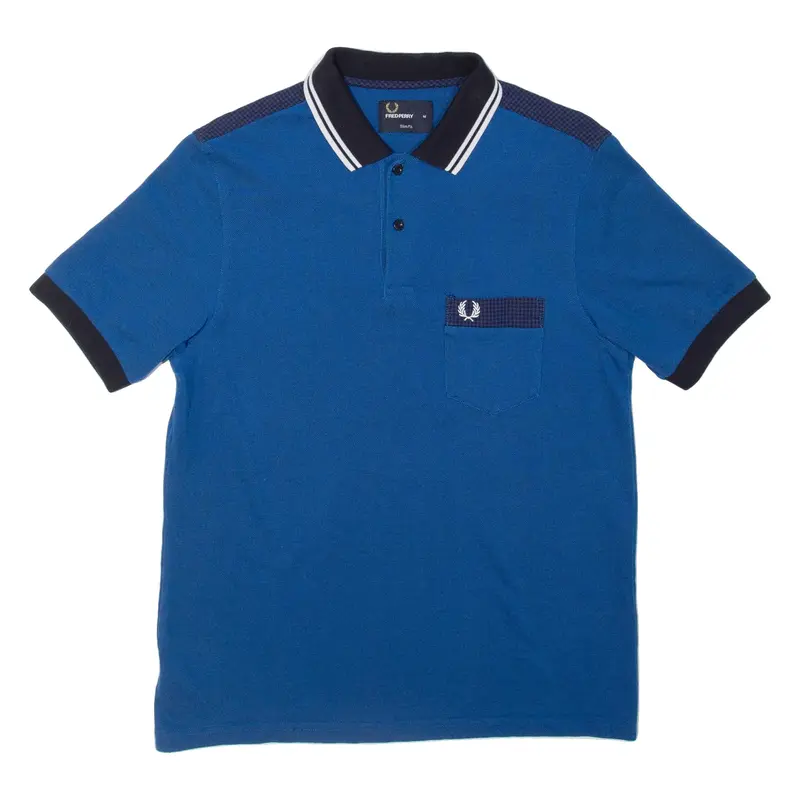 FRED PERRY Slim Fit Mens Polo Shirt Blue M