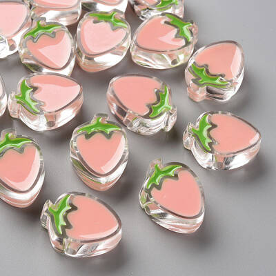 Transparent Enamel Acrylic Beads