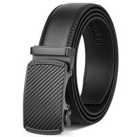 Men's Ratchet Leather Belt–Premium Style for Dress & Casual Wear Automatic Buckles ,Trim to Fit for 28\