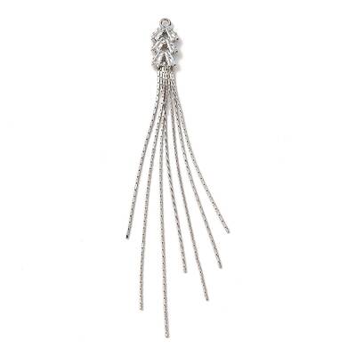 Brass Micro Pave Clear Cubic Zirconia Big Pendants