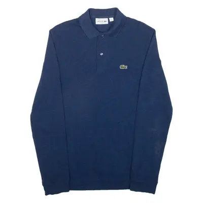 LACOSTE Slim Fit Mens Polo Shirt Blue Long Sleeve S