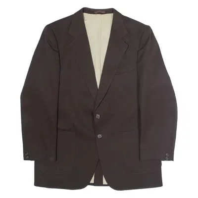 COMFORT WORSTED Mens Blazer Jacket Brown Wool L