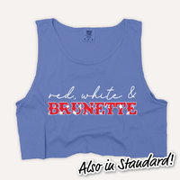 4th Of July Shirt Tank Top - Red, White & Brunette