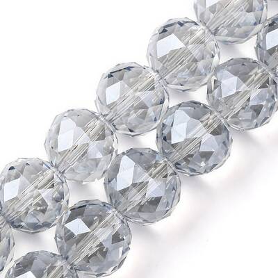 Transparent Electroplate Glass Beads Strands