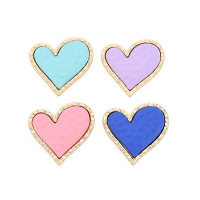 Rack Plating Spray Painted Alloy Cabochons