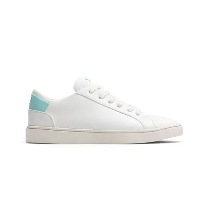 Women's Lace Up | White-Aqua | Size: 7