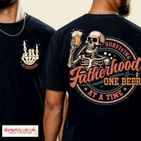 Fathers Day Shirt, Surviving Fatherhood One Beer At A Time, Dad Shirt, Fathers Day Gift For Husband, Fatherhood Shirt, Funny ...